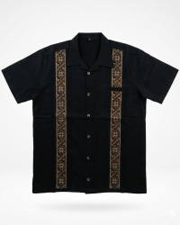 Guayabera Negra bordados Terra